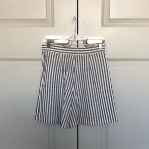 Navy blue and cream white striped skort!